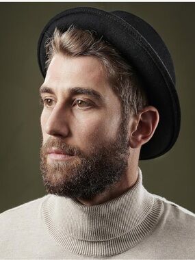 DORFMAN PACIFIC CO Wool Porkpie Hat in Black